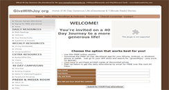 Desktop Screenshot of givewithjoy.org